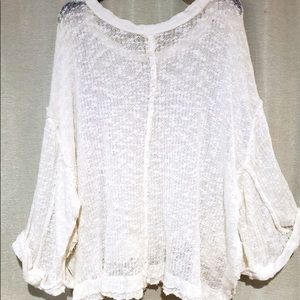 White Longsleeve Free People Top